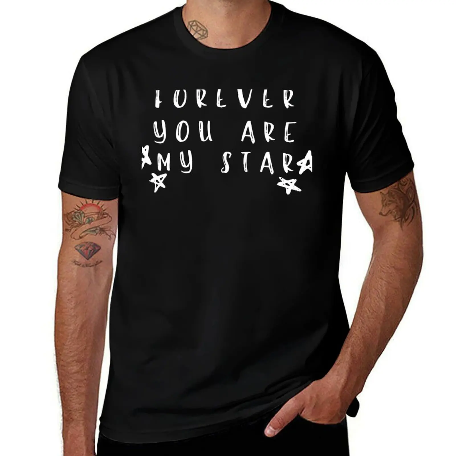 FOREVER YOU ARE MY STAR Ateez Star 1117 Lyrics Cute T-Shirt summer top rapper graphic tees t shirts for men