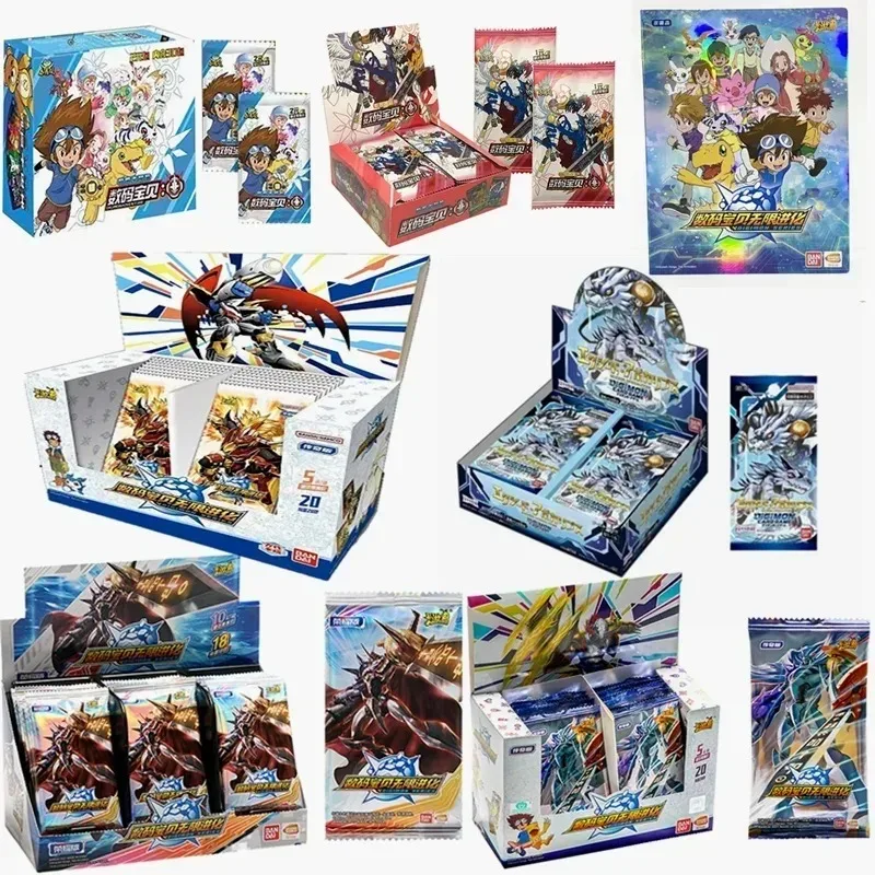 

Anime KAYOU Genuine Digimon Card Legendary Edition Infinite Evolution Glory Full Set of Gold Card Full Star Collection Gift Toy