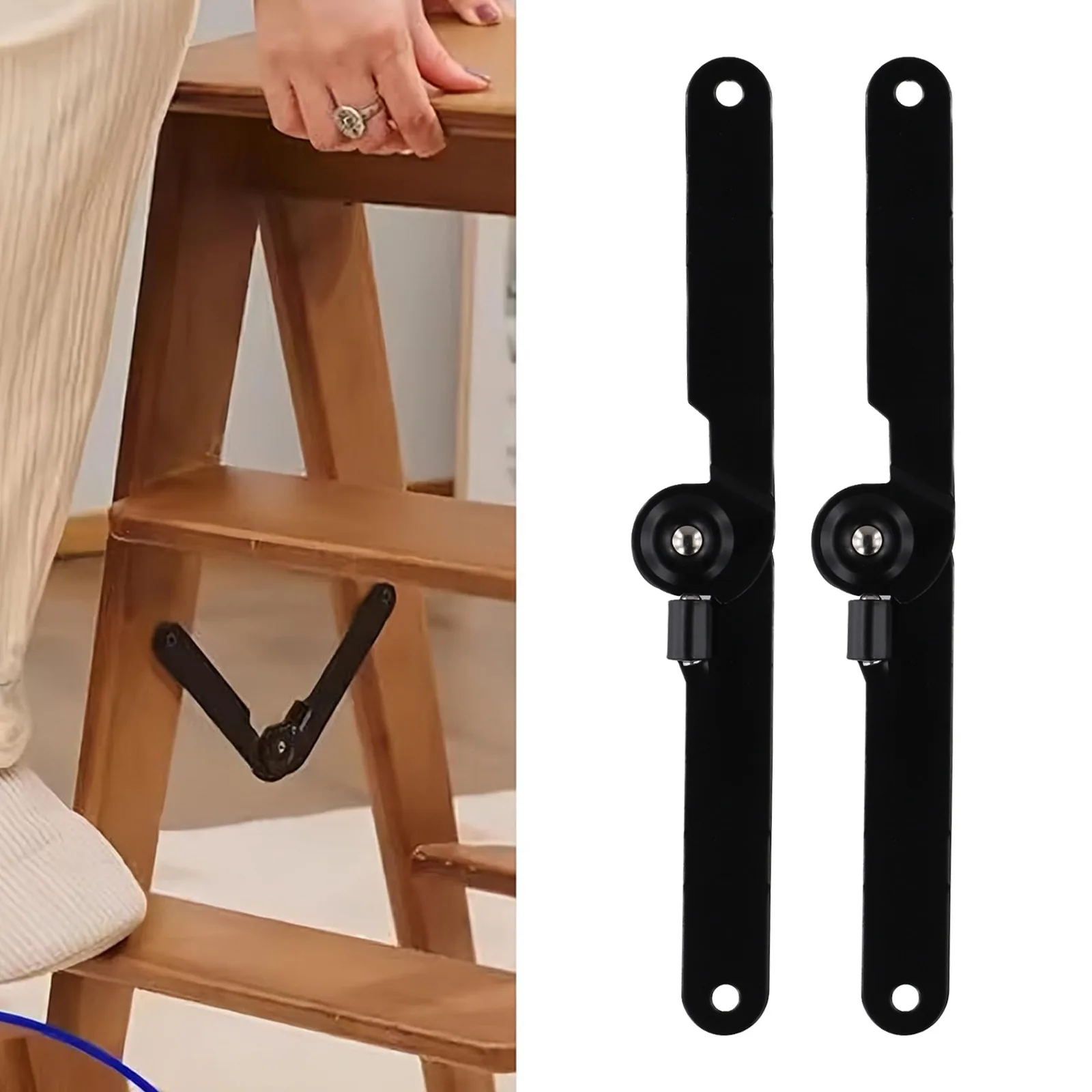 2 Pack of Iron Cabinet Hinges for Folding Mechanisms Suitable for Attic Hatches with Reliable Support Features
