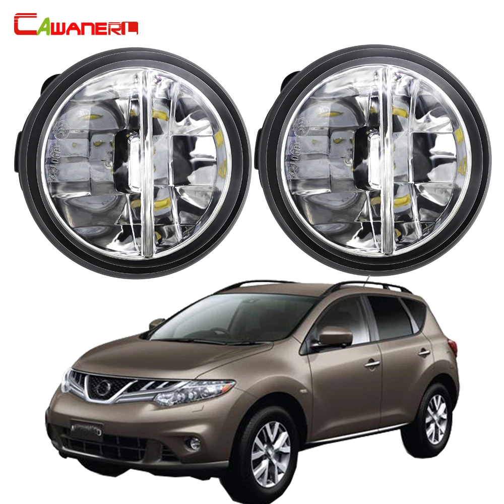 2 X 30W 6000LM Car Fog Light Assembly For Nissan Murano II (Z51) 2008-2014 Front Bumper LED Fog Daytime Running Lamp DRL 12V