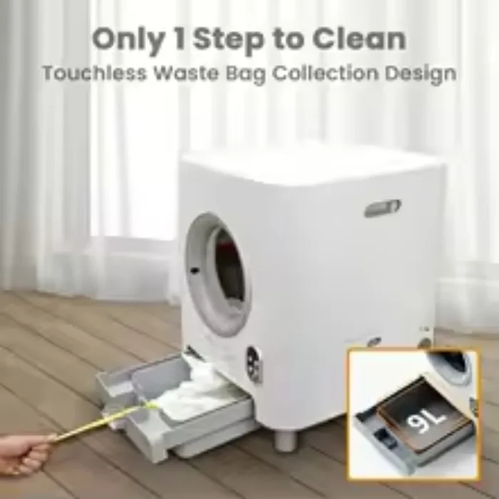 Tuya App Smart Cat Litter Box, Large Automatic Cat Litter Box with APP Control Wi-Fi Supported Self Cleaning Litter Box