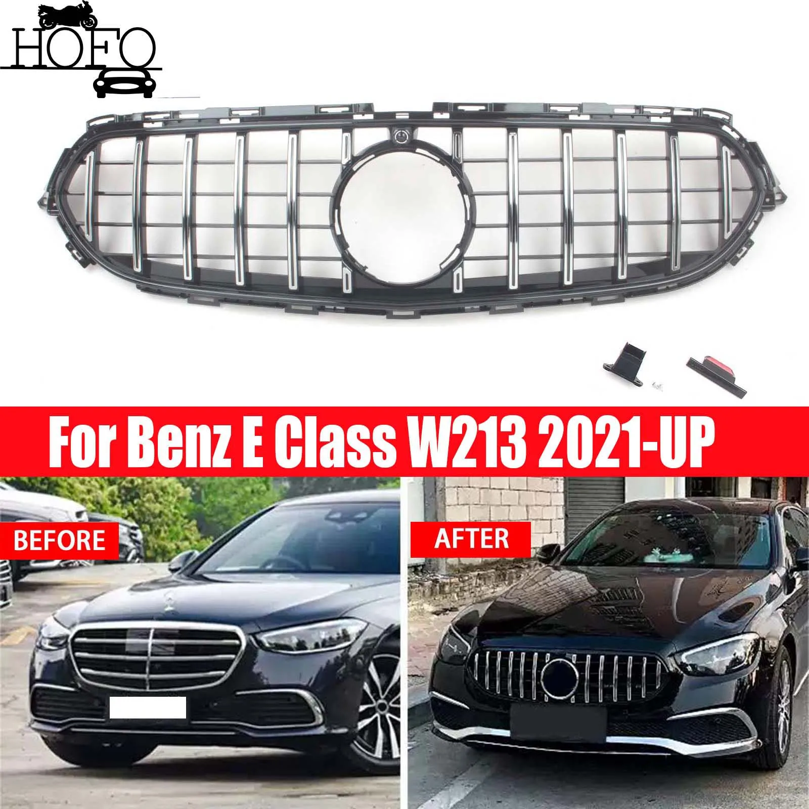 

For Mercedes Benz E Class W213 2021-UP Front Radiator Grille Inlet Grid Mesh Grill Tuning Accessories