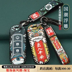 Leather Key Cover For SWM G05 X3 X7 G01 X2 Key Case for Car Accessories