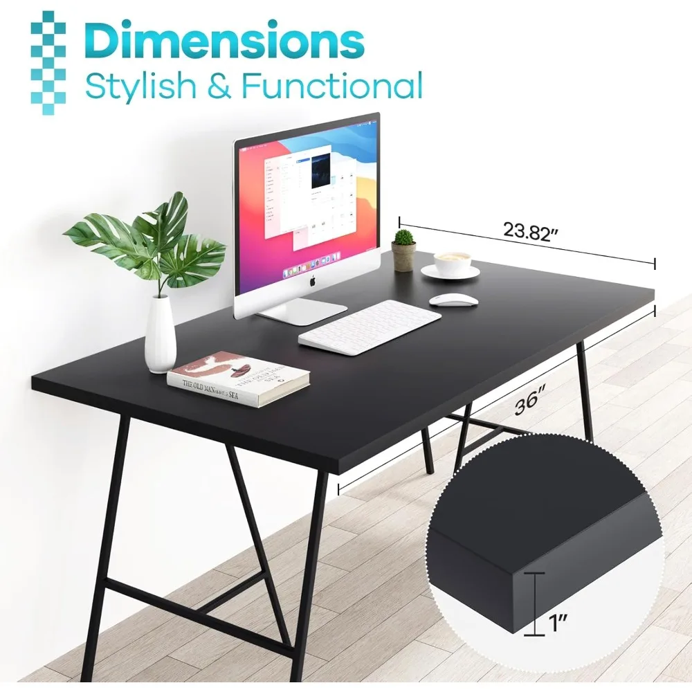 36x24 inches Tabletop, Solid One-Piece Desktop for Sit Stand Desk, Double Desks, L Desk DIY,Wood Countertop Home or