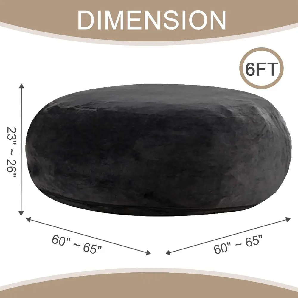 

Bean Bag Chairs for Adults 6FT Bean Bag Chair with Filler Memory Foam Chair Super Soft Plush, Living Room Furniture, Suitable f
