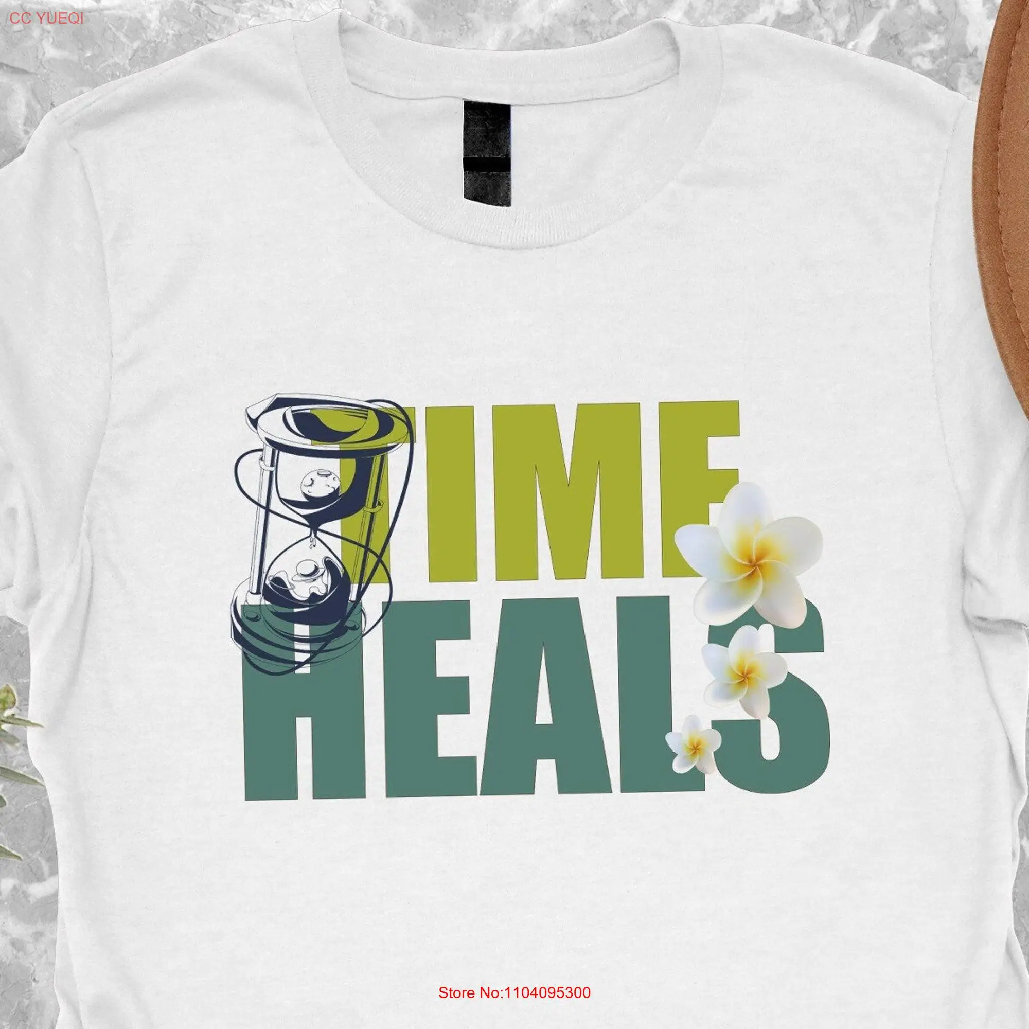 Time Heals T shirt Inspirational Women's Uplifting SweaT Motivational Mental Health Positive Trendy long or short sleeves