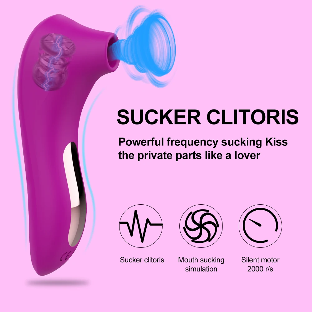 Powerful Sucker Clitoris Sucking Vibrator Female Clit Nipple Oral Vacuum Stimulator Massager Sex Toys Adults Goods for Women