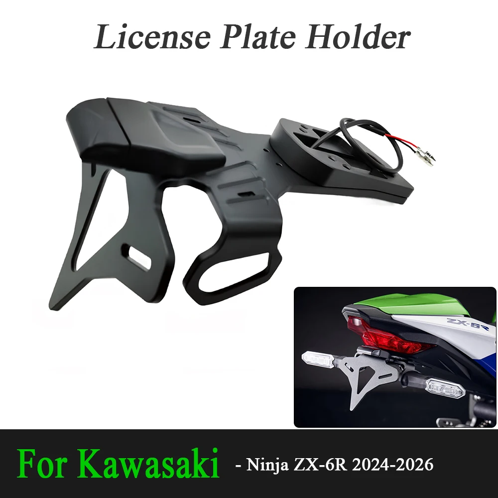 nouveau-support-de-plaque-d'immatriculation-court-pour-moto-kawasaki-ninja-zx-6r-zx6r-2024-2026-–-kit-de-fixation-arriere