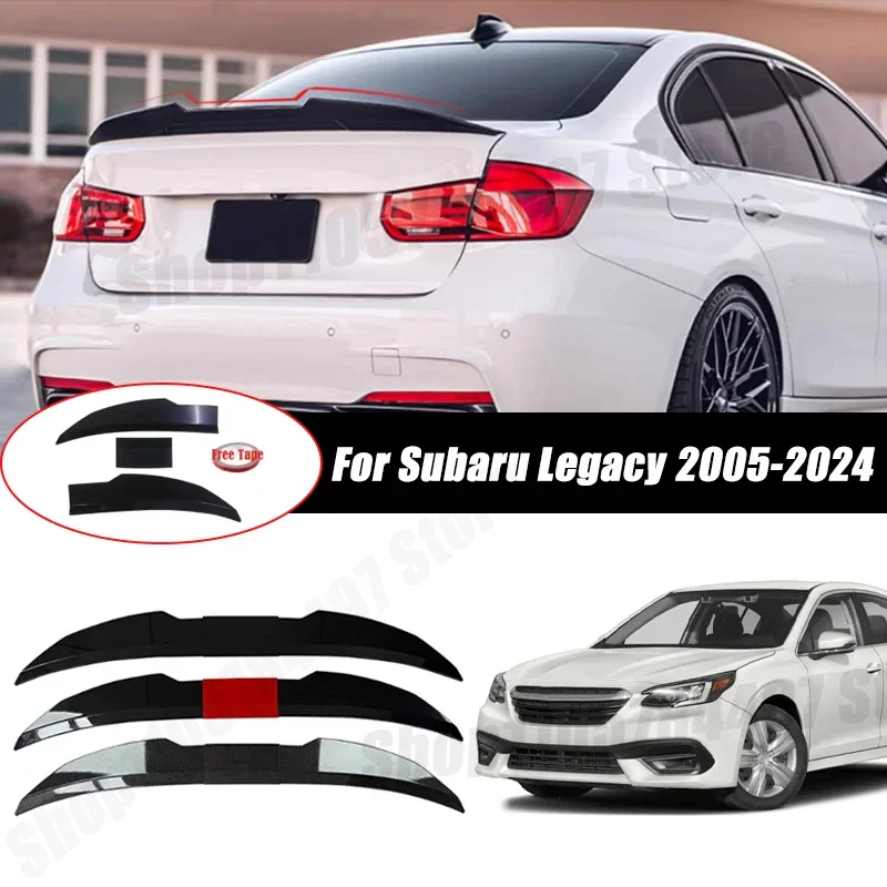3pcs Sedan Rear Trunk Spoiler For Subaru Legacy 2005-2024 Adjustable DIY Modified Trunk Spoiler Automotive Accessories