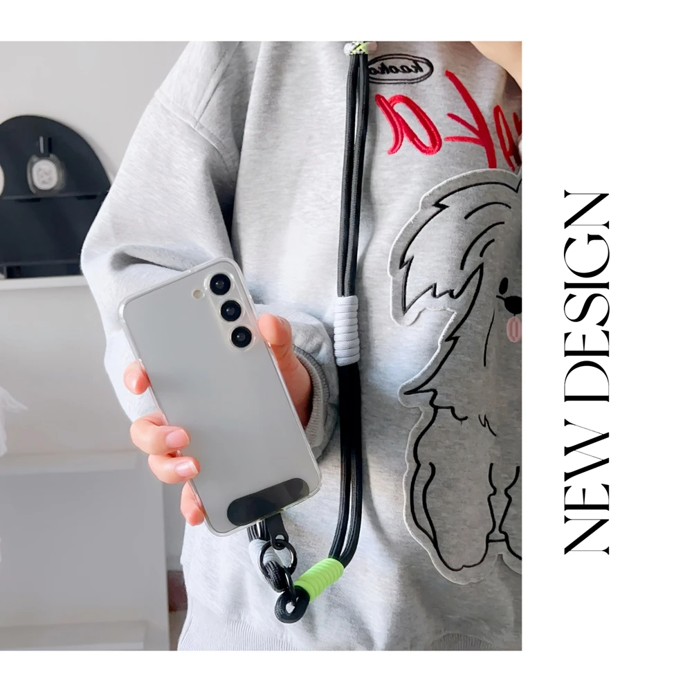 Korea Universal Adjustable Phone Lanyard Strap Mobile Phone Hanging Rope Neck Straps Anti-lost Lanyards Cell Phone Accessories