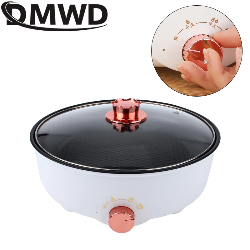 Multifunction Electric Barbecue Stove Steak Grill Non-stick Multicooker Skillet Eggs Soup Cooking Pot Hotpot Noodles Cooker EU