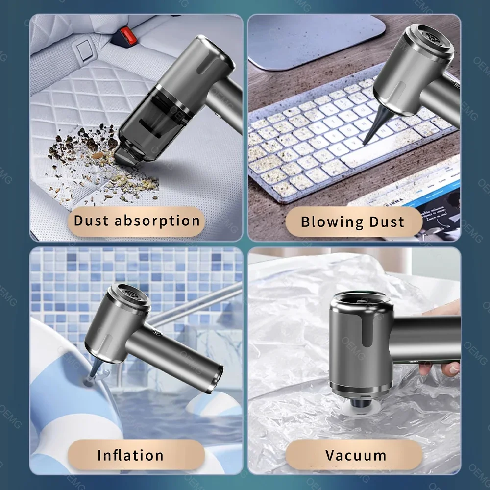 120000PA Car Vacuum Cleaner Mini Portable Wireless Hand held Cleaner for Home Appliance Powerful Cleaning Machine Car Cleaner Mi