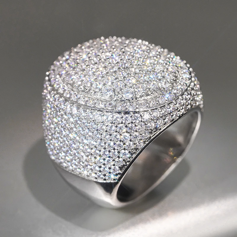 Huitan جذابة تألق مكعب الزركون خواتم للنساء العصرية مشرق فنجر اكسسوارات الحديثة المبهر حفل زفاف مجوهرات