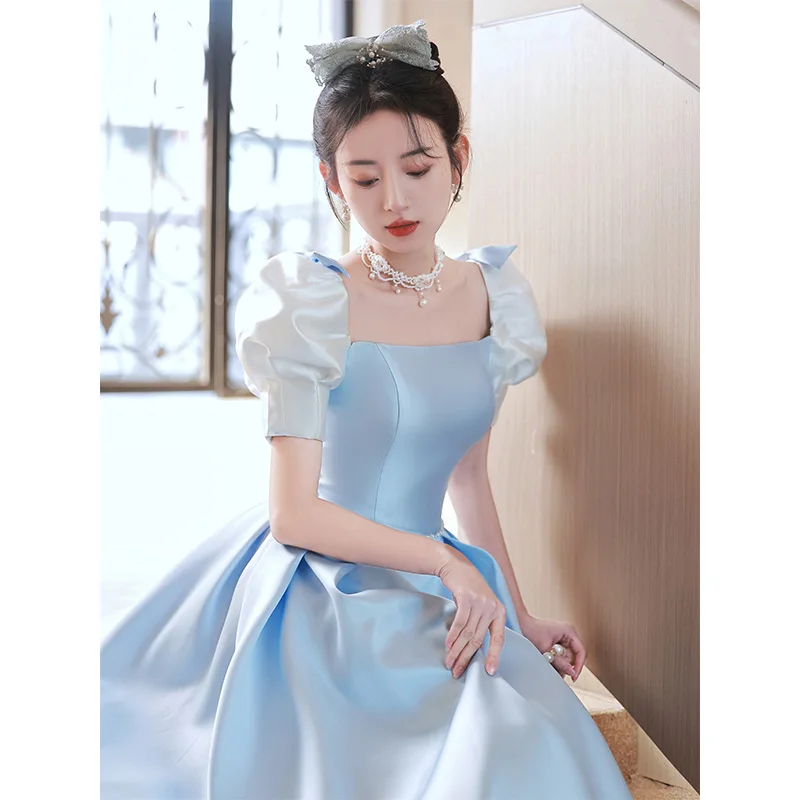 sachin and babi light blue dress Elegant Evening Dress Brazil main image 0