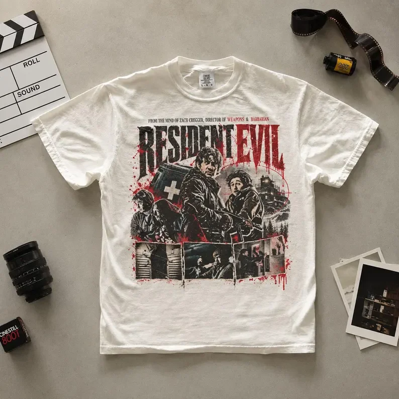 2026 Resident Evil movie Bryan graphics T-Shirt 100%cotton Men's and Women's Oversized fan gifts Short Sleeve Graphic Loose Tops