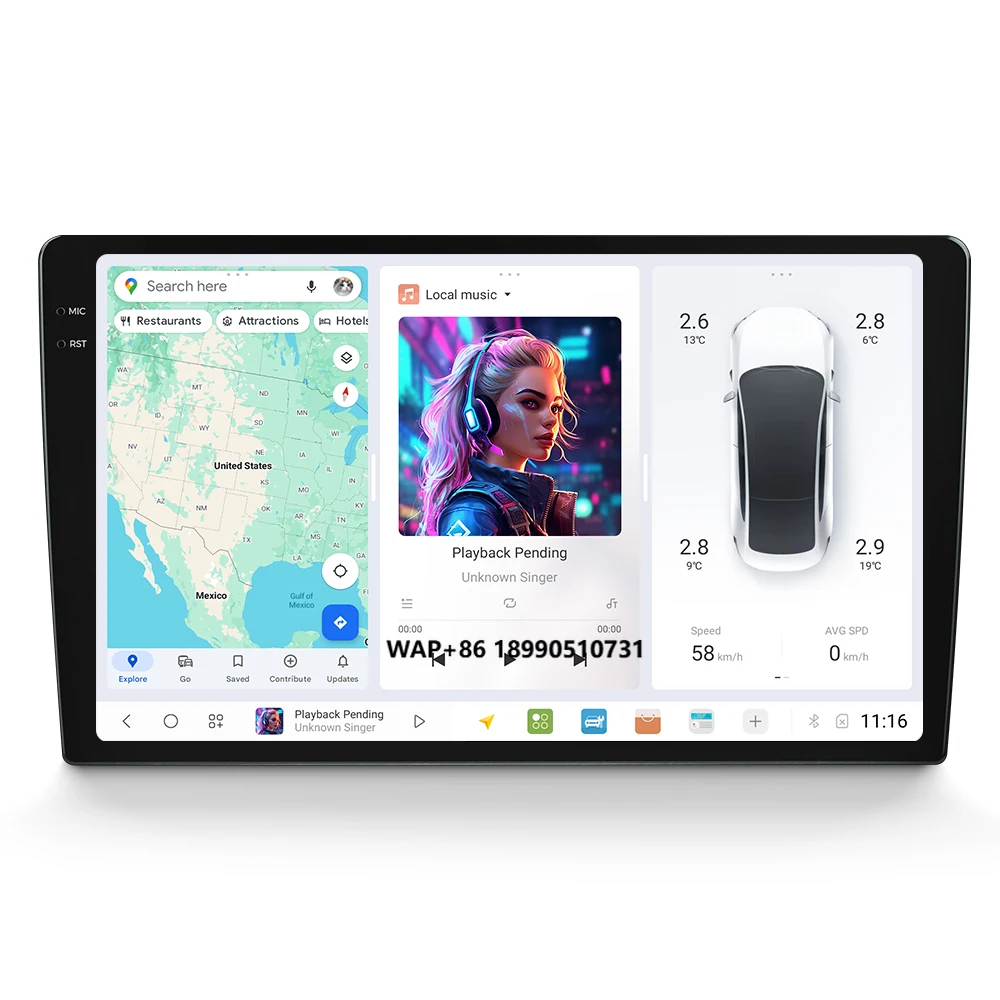 

Medeke Car Audio System Newest Dudu 7 System 13 Inch Intelligent Car Navigation Support Wireless Car-play DSP WIFI