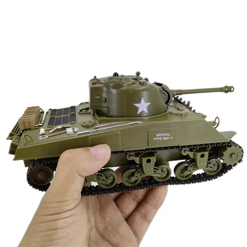 Henglong 1/30 czołgi Rc, Sherman kontra Pershing czołgi bojowe na podczerwień 2.4ghz Rc walczący Panzer pilot do nas Model Tank prezent