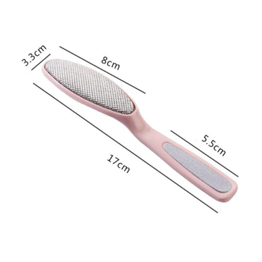 1 個の両端フットカルスリムーバー ステンレス鋼と PP 素材の角質除去剤で、滑らかで柔らかい足を毎日使用できます。