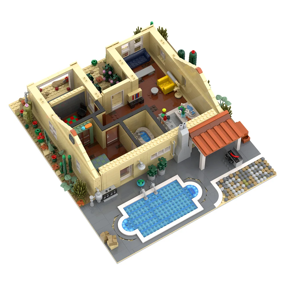 MOC Breaking Bad Walter White House Building Blocks 2417PCS Kit Toy Classic Movie Detached Villa Adult Christmas Gift