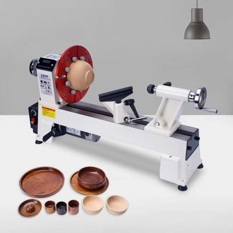 

【Best-selling】900W Mini Digital Display CNC Wood Lathe Processing Length Woodworking Machinery