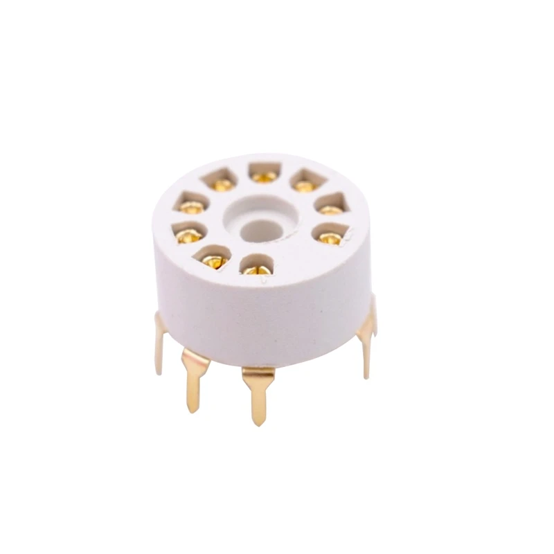 

10PCS PCB Mount Plastic 9Pin Vacuum Tube Socket For 12AX7 12AT7 12AU7 EL84 6N1 ECC82 ECC83 Hifi Audio TUBE AMP