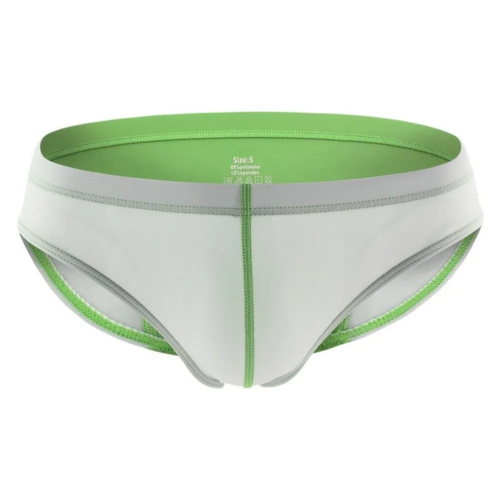 Men's Low Waist Briefs Underwear Bulge Pouch Contrast Color Underpants Panties Sexy Male Bulge Pouch Mens Underpants