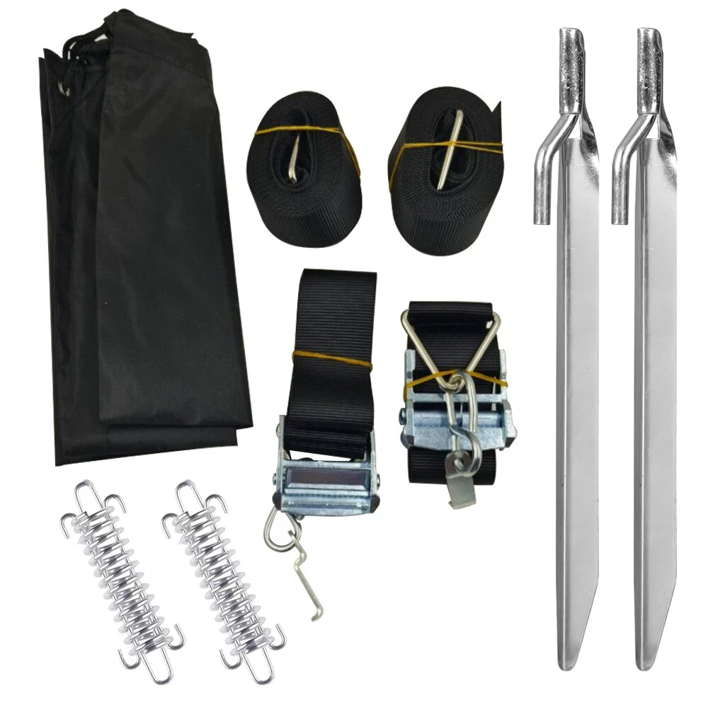 1 مجموعة ل Thule المظلة العاصفة عقد أسفل الأشرطة الجانبية المظلة تأمين السنانير قافلة متنقل العاصفة الرياح مجموعة اكسسوارات السيارات