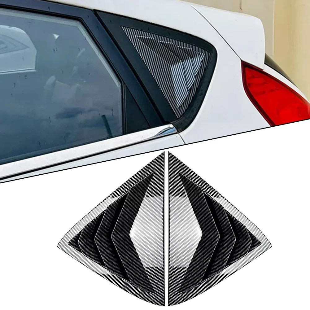 1 Pair Car Rear Door Glass Shutter Louver Cover Trim Glass Louver Shutter Trim For Ford Fiesta MK7 MK7.5 2009-2017