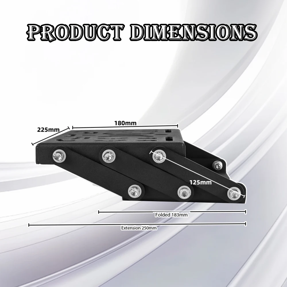 Sweer suporte traseiro deslizante para motocicleta, suporte para porta-porco dobrável e telescópico, quadro adequado para 21-25 honda pcx160