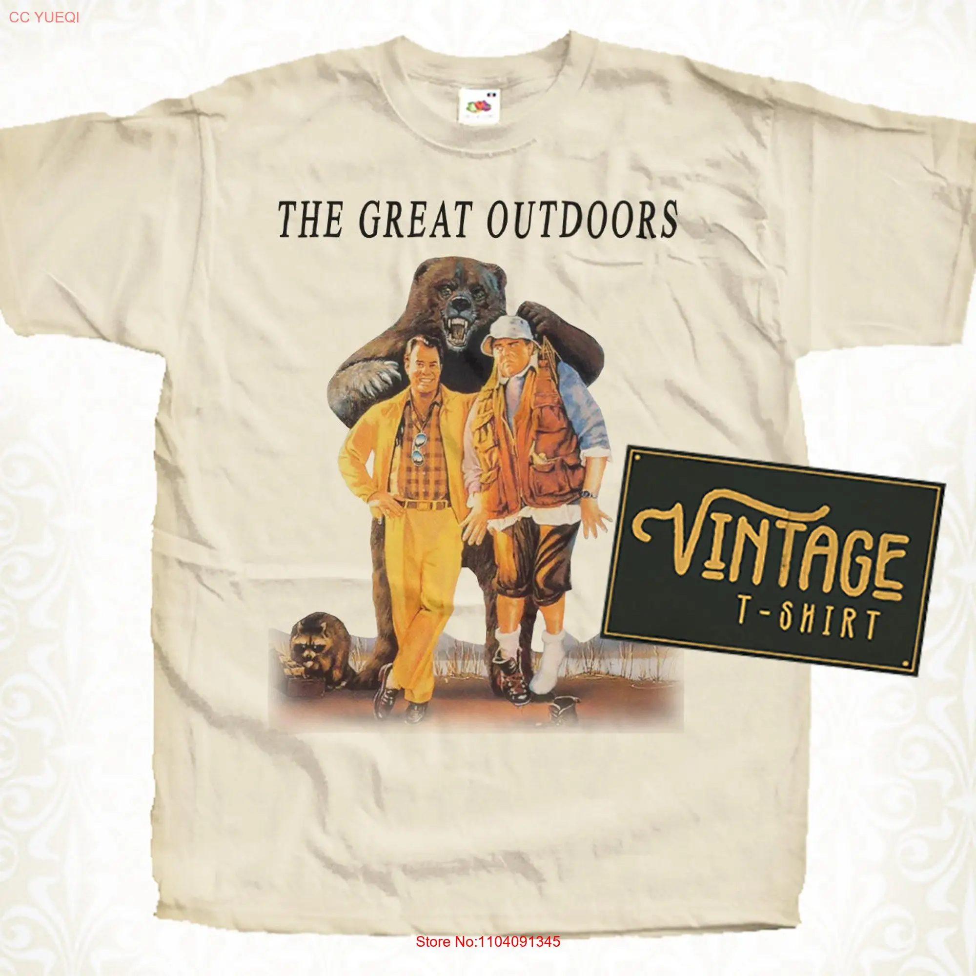 Great Outdoors V3 T Shirt Vintage Natural color Men's DTG Digital Print Sizes S M L XL 2XL 3XL 4XL 5XL