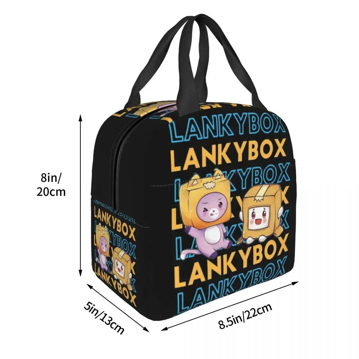 Lankybox Cute Lunch Box Merch Portable Insulated Oxford Cooler Boxy and Foxy Bags Thermal Food Picnic Travel Lunch Bags