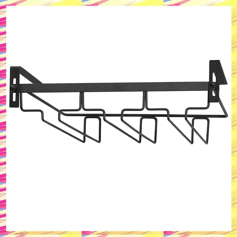 

ABJJ 3X стойка для бокалов под шкафом, 3 ряда, подвесная стойка для бокалов, металлический держатель для очков, вешалка для хранения для кухни, бара и т. д.