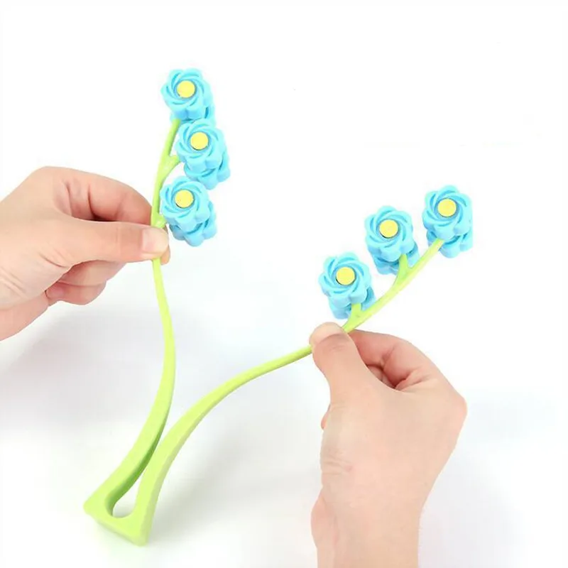 1Pcs Flower Shape Facial Massager Roller Manual Face-lift Neck Slimming Relaxation Anti Wrinkle Beauty Tools Skin Care Health