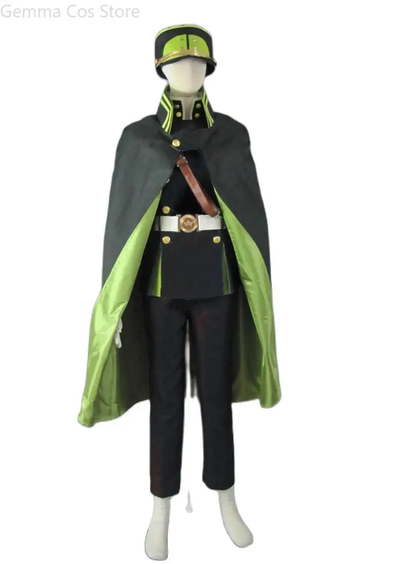 

Unisex Anime Cos Yuichiro Hyakuya Cosplay Costume Army Suit Sets Custom Size