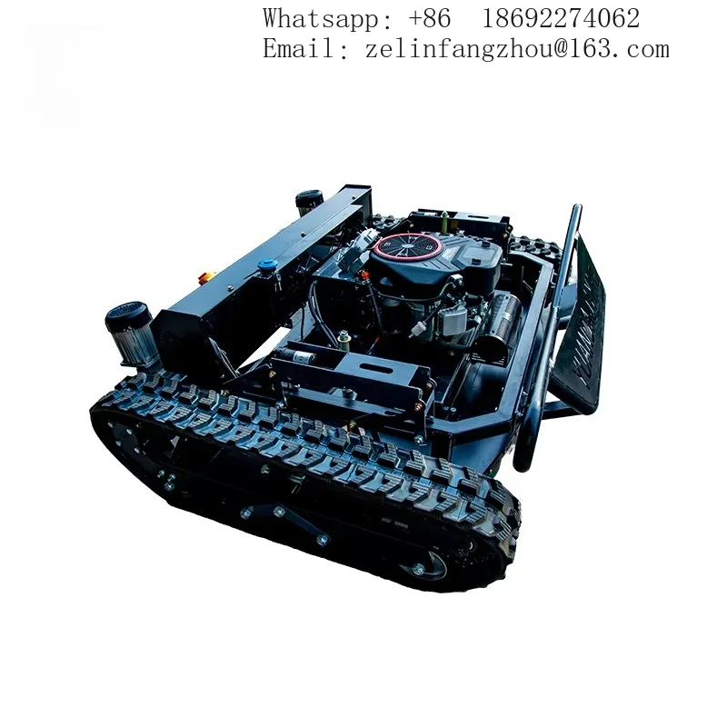 All Terrain Track Lawn Mower for Agricultural Grassland Remote Control High Slope Climbing Heavy Duty Farm Machine Pro