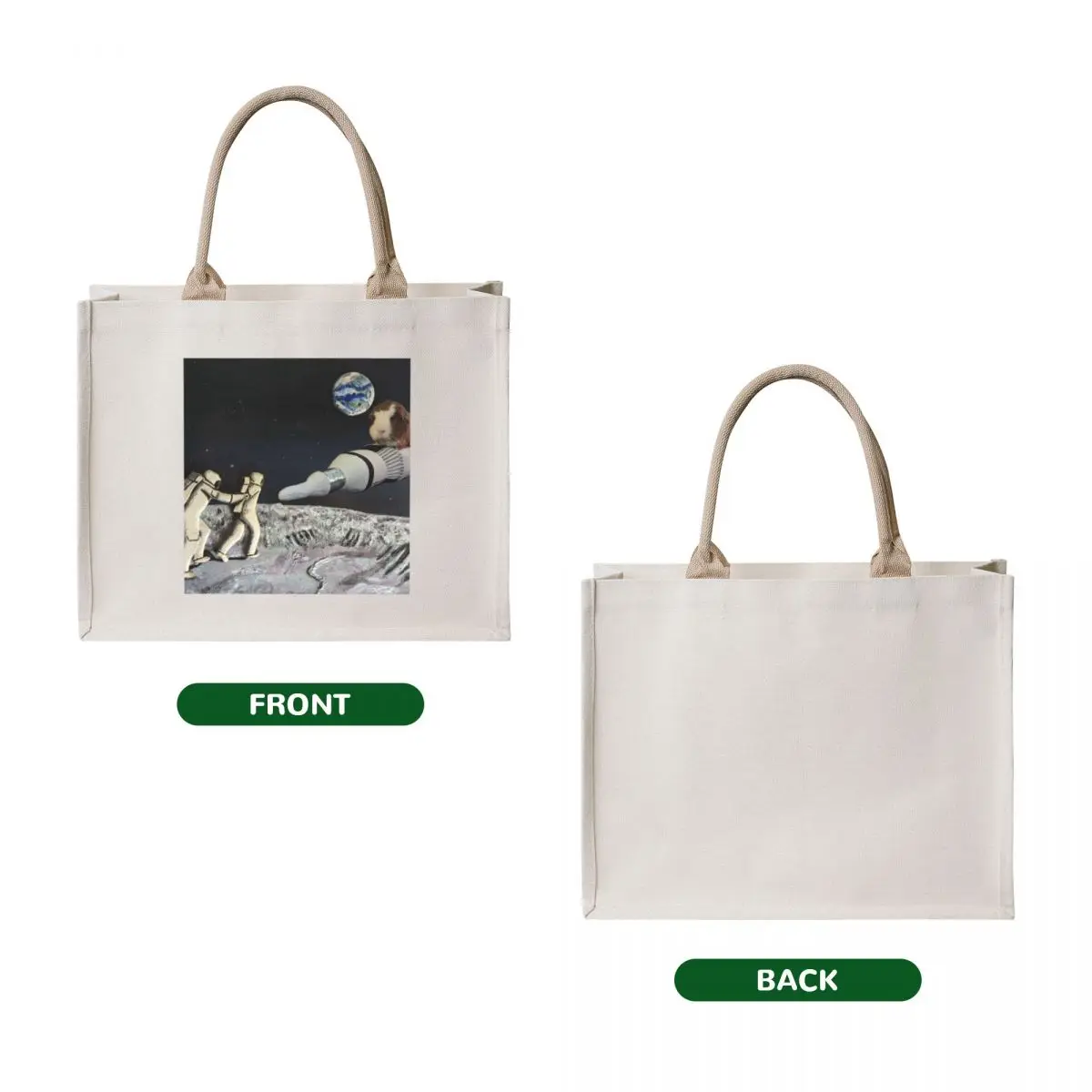 Blinka in space 2 Tote Bag Shopper handbag Customizable tote bag Women's handbag
