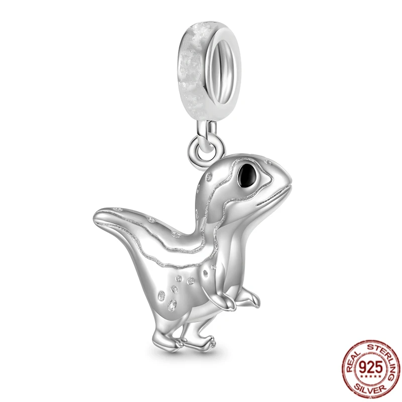 925 Sterling Silver Little Flying Dragon Charme Beads, Dinossauros Tocando Música, Se Encaixa Original Pandora Pulseira, Jóias Fashion Gift