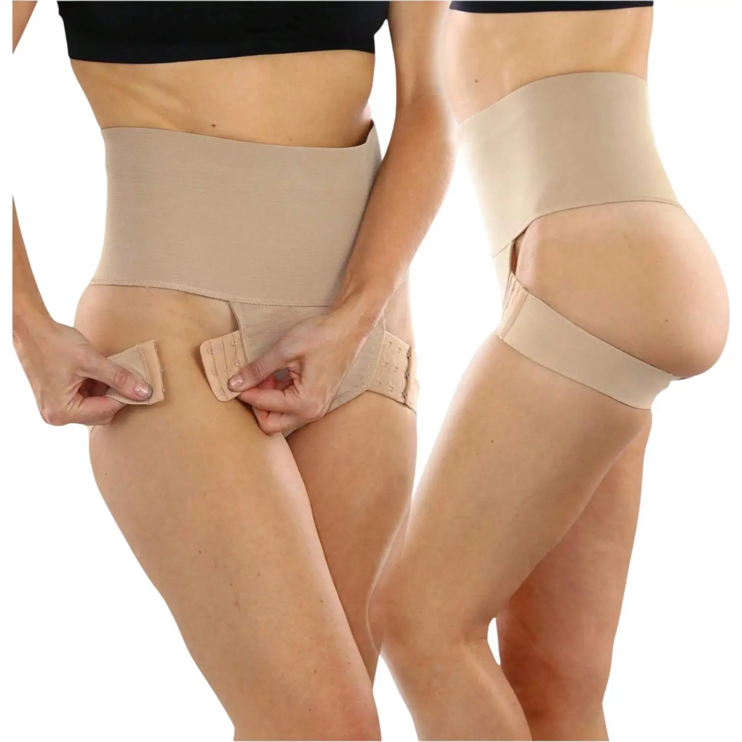 Women Butt Lifter Shapewear Tummy Control Waist Trainer Body Shaper Booty Enhancer Slimming Belt Modeling Strap High Waist Postpartum Recovery Corset Band