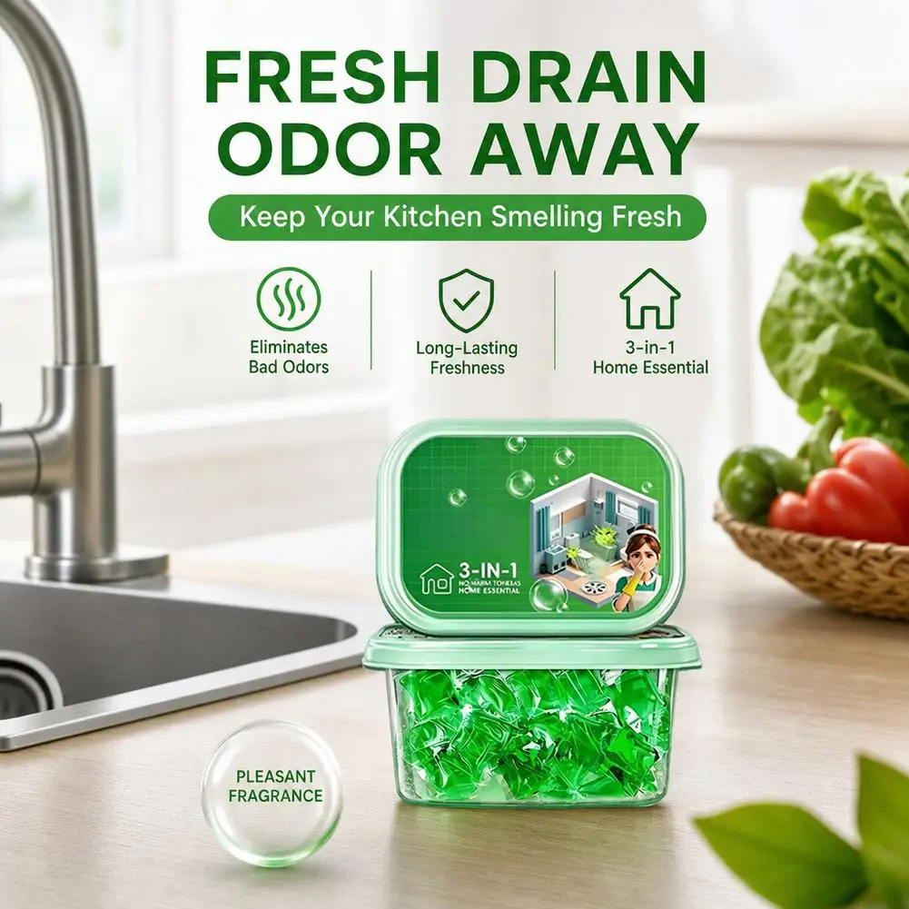 Sewer Deodorant Cleaner Odor Removal Drain Unblocker Water Soluble Scented Gel For Kitchen Bathroom