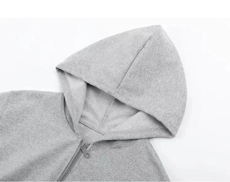 Kinder-Strickjacke mit Reißverschluss, Neuer Buchstabendruck-Hoodie, Sweatshirt für Mädchen und Jungen, Kleinkinder 3-12 Jahre, Freizeitmode, Trendiger Obermantel – Detail 4