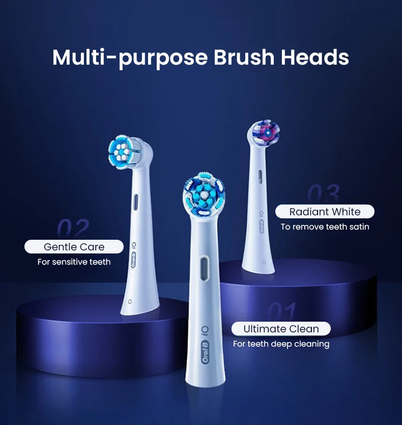 Oral B IO Series Replacement Brush Heads for Oral-B IO 2/3/5/7/8/9 Electric Toothbrushe Gentle Care Ultimate Clean Radiant White