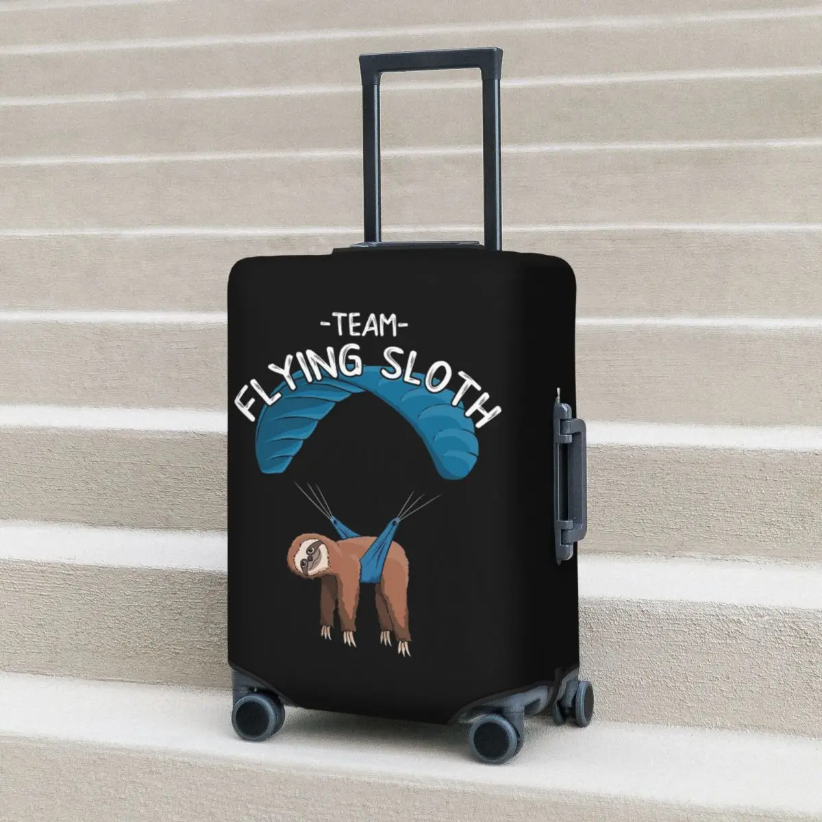 

Paragliding Flying Sloth Sunglasses Skydiver Paraglider Suitcase Cover Protection Elastic Trip Luggage Protector Covers