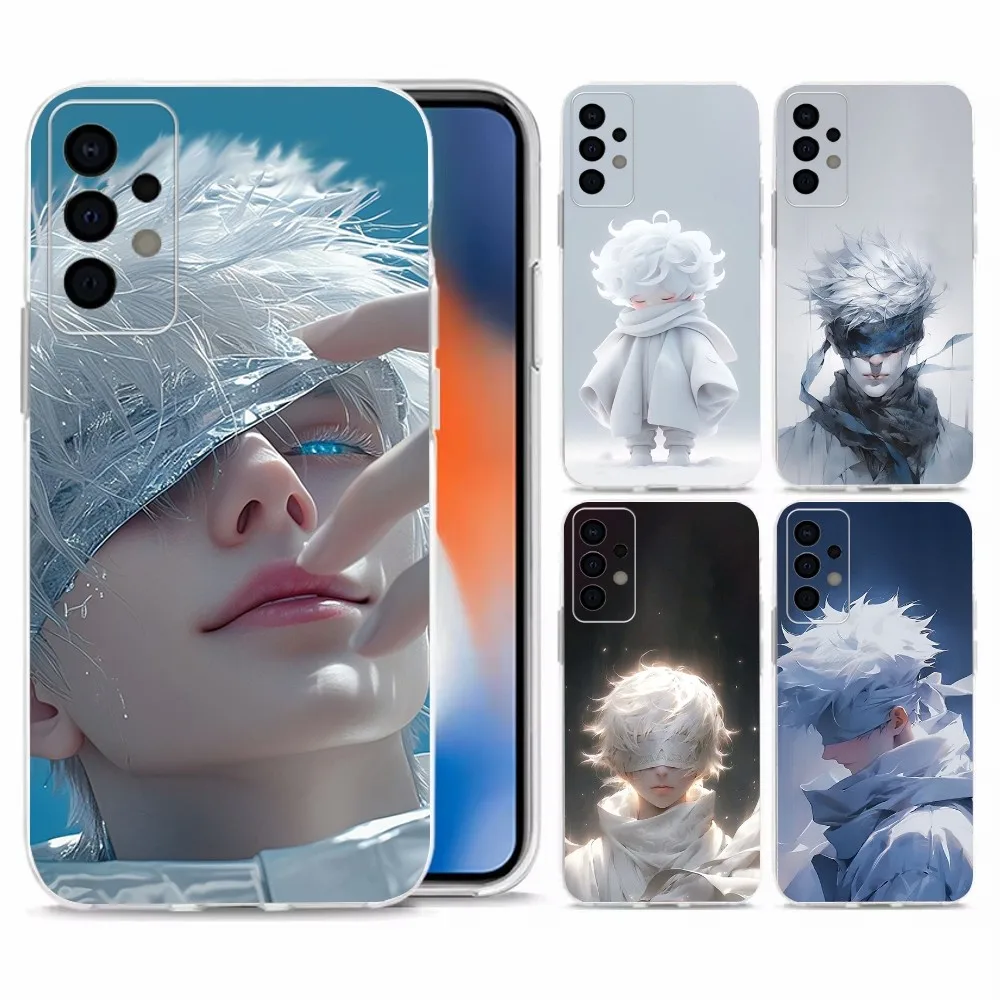 

Anime J-Jujutsu K-Kaisen G-Gojo Phone Case For Samsung Galaxy A71,70,52,40,51,31,A50,21S,30S,Note20ultra Transparent Cover