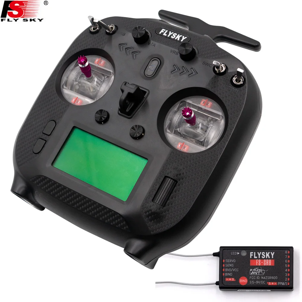 Flysky FS-ST8 2.4G 10CH ANT RGB Assistant 3.0 Radio Transmitter with FS-SR8 Receiver for RC Airplane Car Boat Robot FPV Drone