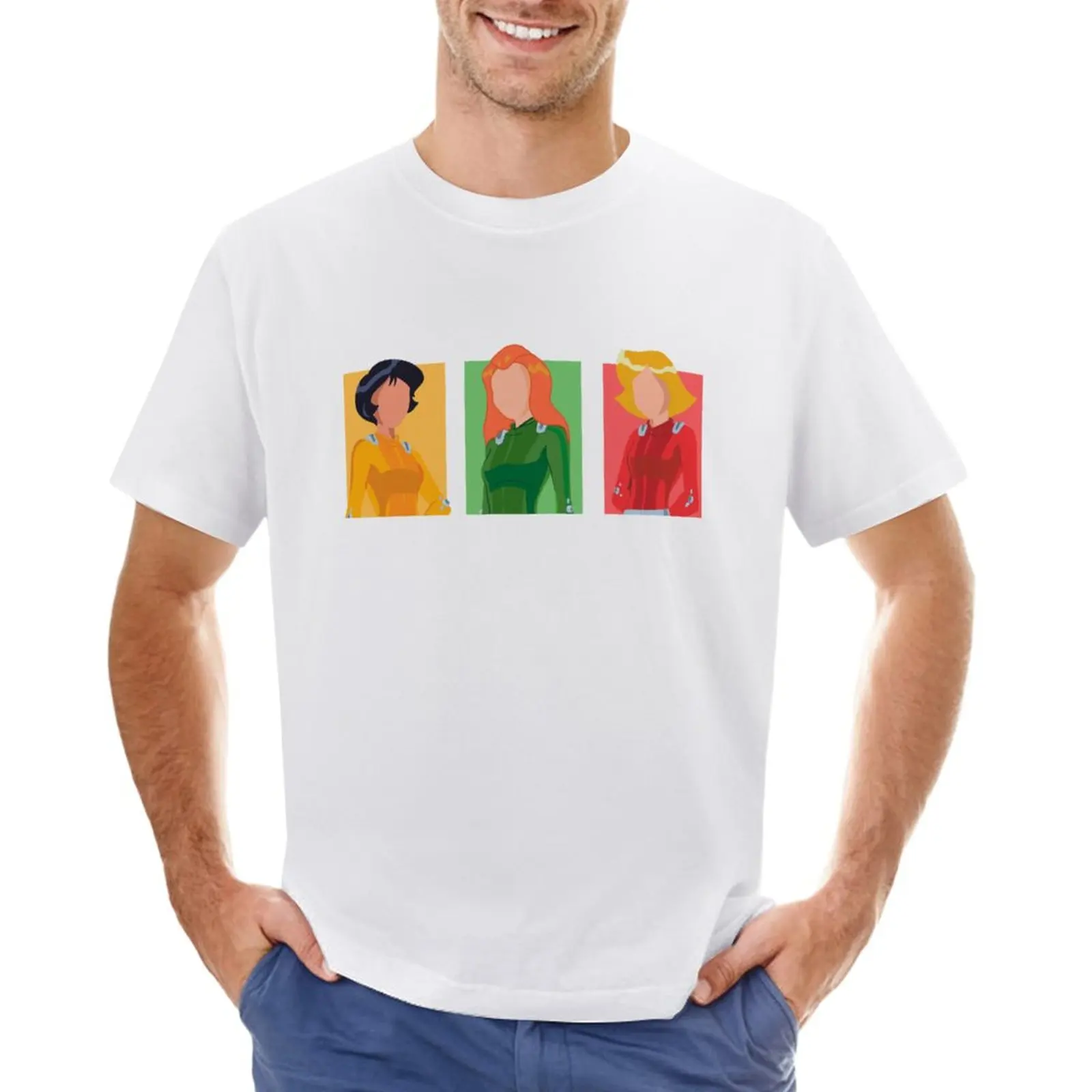 

Totally Spies! Set T-Shirt plain plus sizes mens clothing