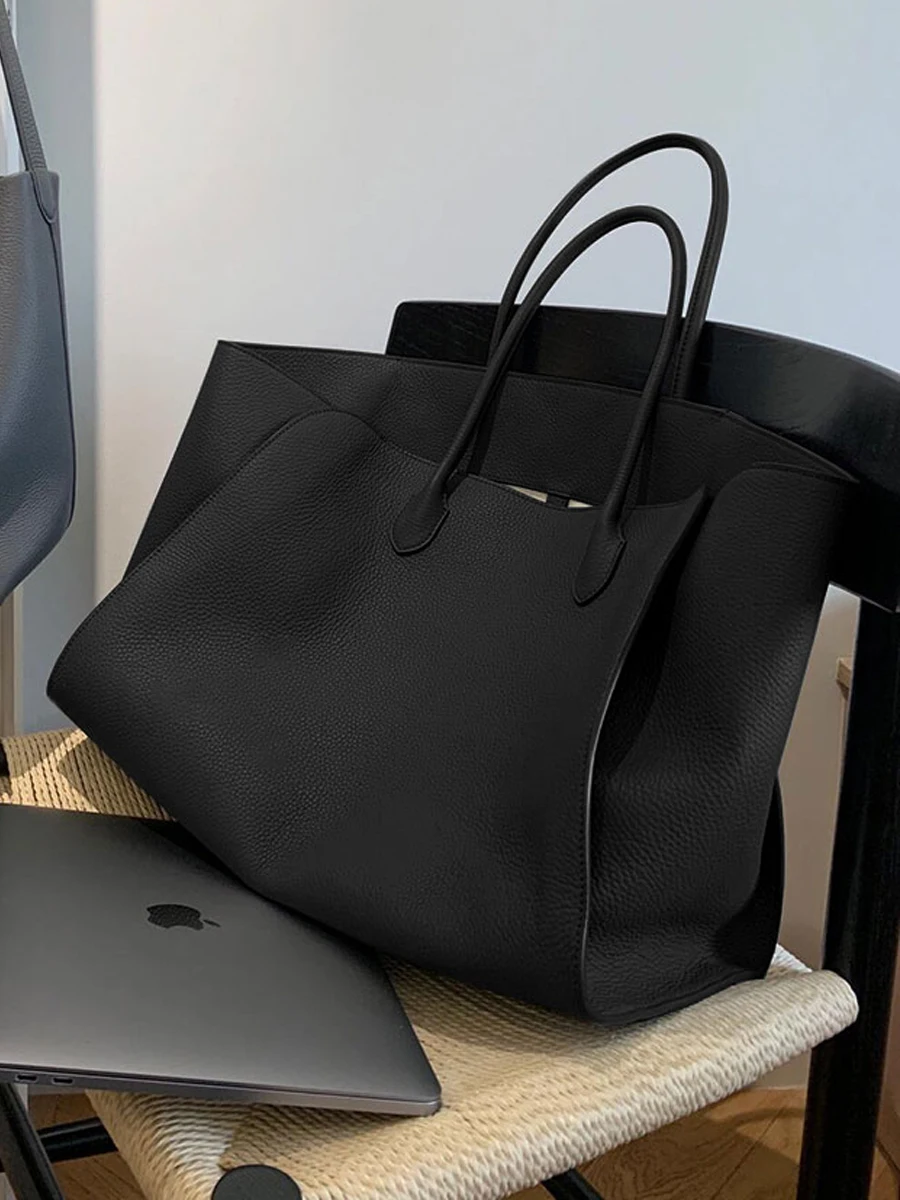 

Bla Leather Large Capaci Tote Bag Women's 2025 New Luxury mat High-End Handbag Single oulder Bag Handbag