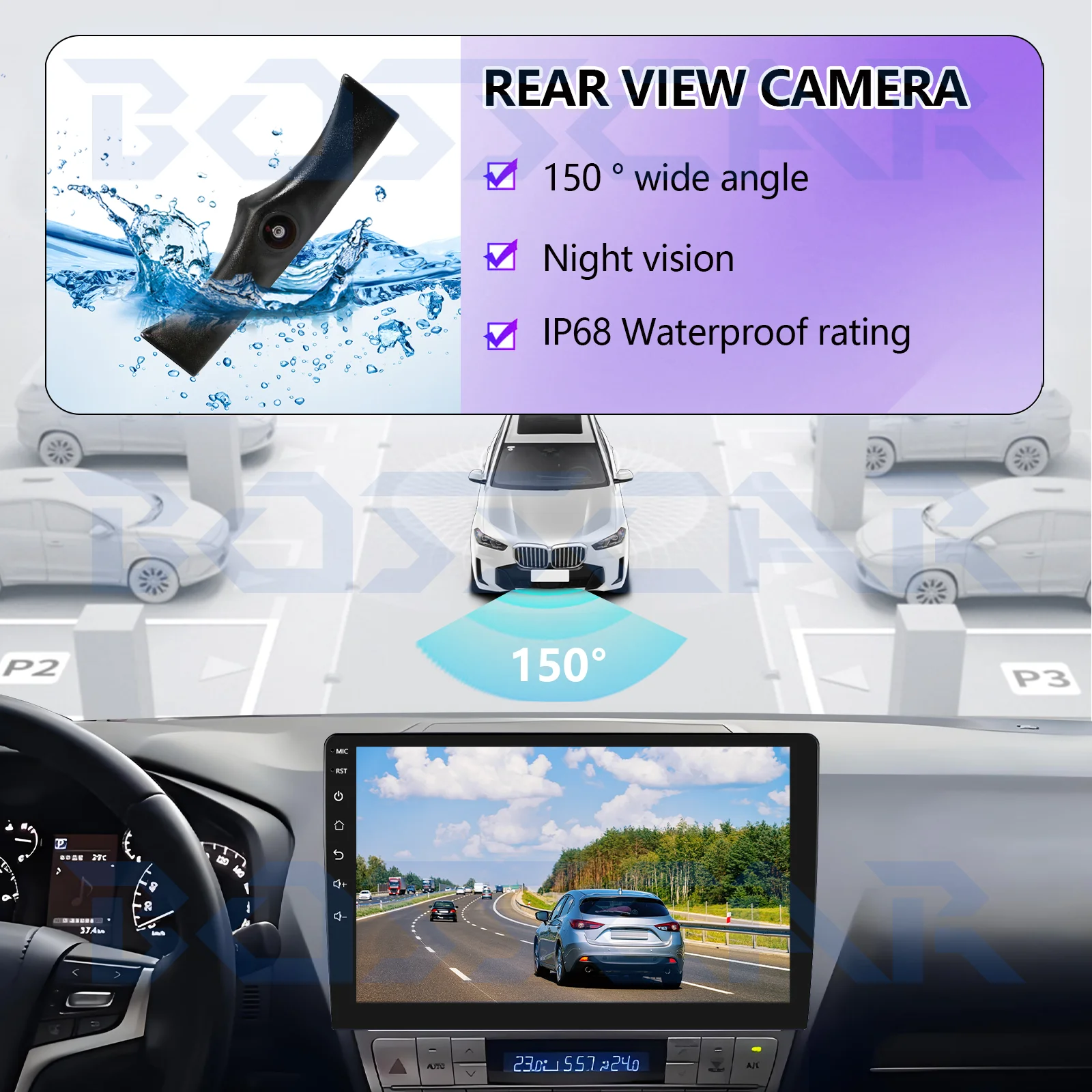 كاميرا الرؤية الأمامية للسيارة أودي A5 2019 OEM HD للرؤية الليلية كاميرا مقاومة للماء ملحقات إلكترونيات السيارات