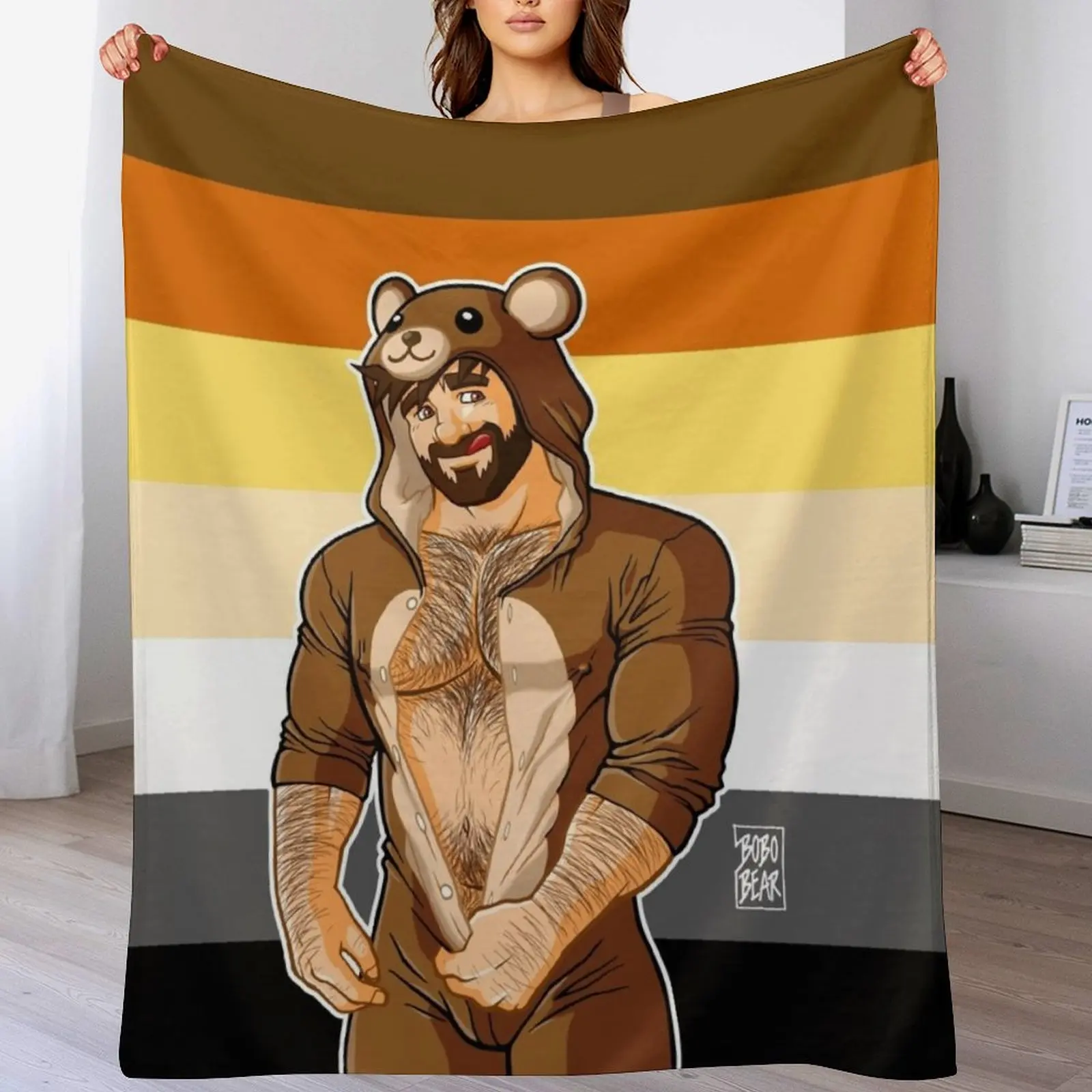 

ADAM LIKES TEDDY BEARS - BEAR PRIDE Throw Blanket Bed linens Bed Plaid on the sofa Comforter Blankets