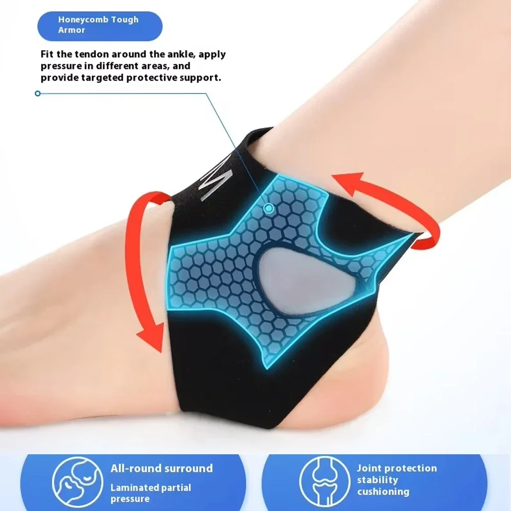 

1pc Elastic Ankle Sleeves Compression Support for Sports Protect, Arthritis, Plantar Fasciitis, Achilles Tendonitis, Recovery