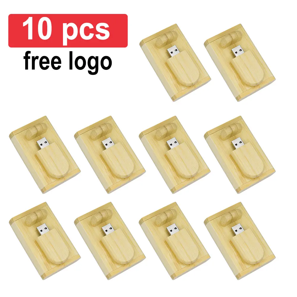 10 قطعة/الوحدة (شعار قابل للتخصيص) محرك فلاش USB 2.0 خشبي بندريف 4 جيجابايت 8 جيجابايت 16 جيجابايت 32 جيجابايت 64 جيجابايت 128 جيجابايت ذاكرة USB عصا هدية الزفاف